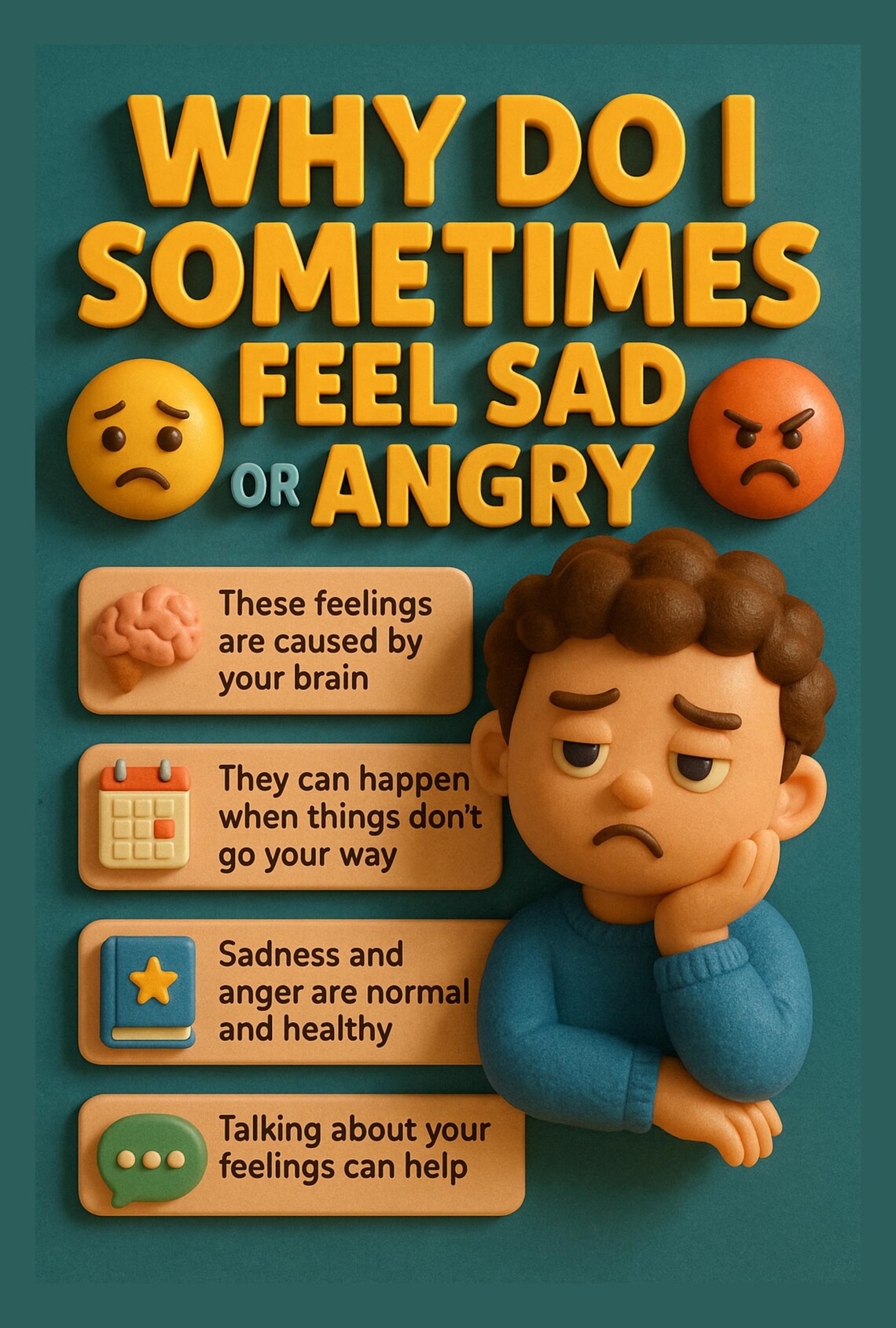 Why Do I Sometimes Feel Sad? Educational Poster