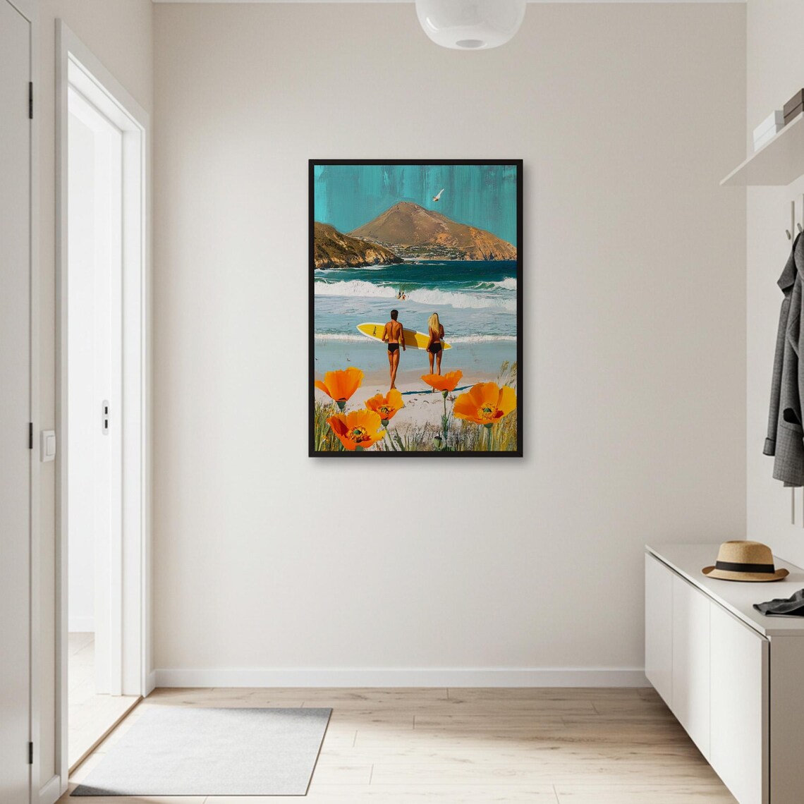 Summer Beach Surf Vintage Collage Poster - Image 2