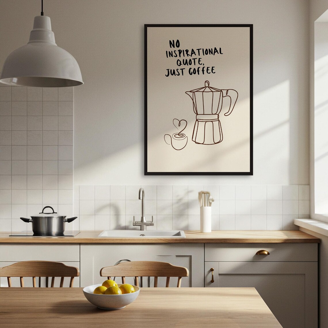 No Inspirational Quote, Just Coffee Poster - Image 3