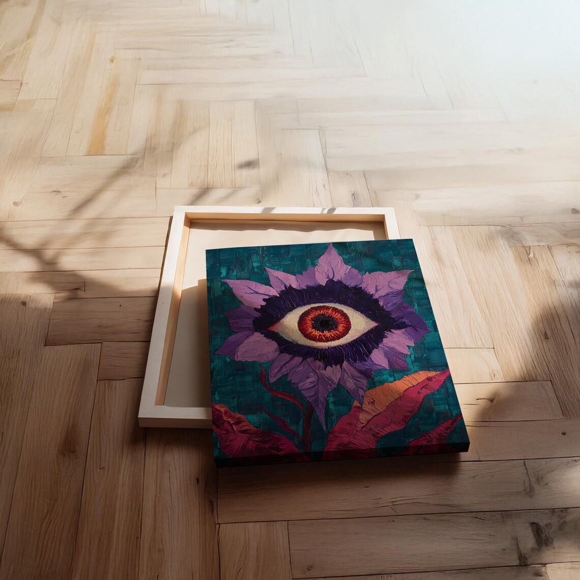 Mystic Eye Flower In Bold Colors Spiritual Surreal Art Poster - Image 2