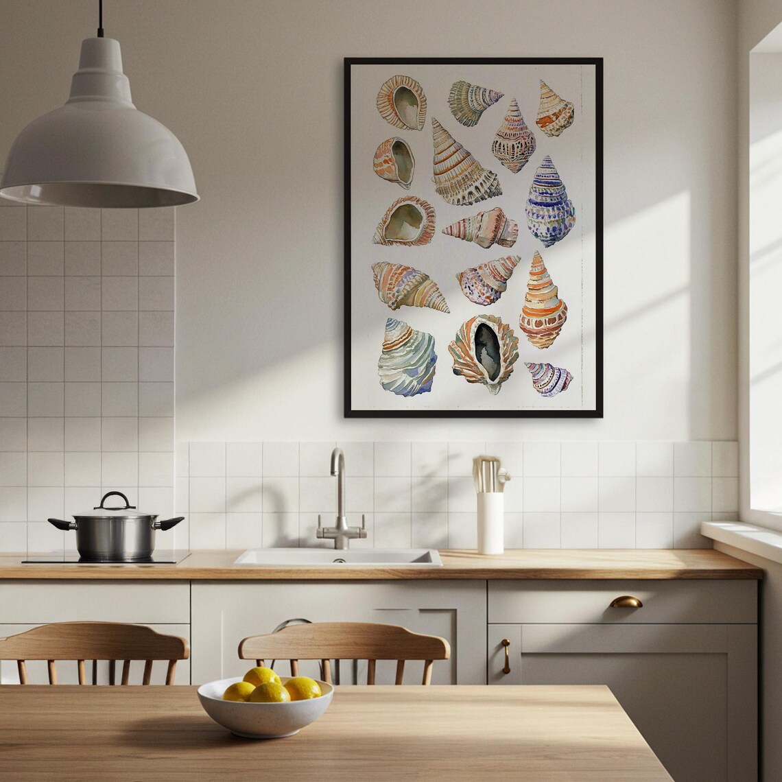 Watercolor Seashells, Coastal Beach Art Print - Image 4