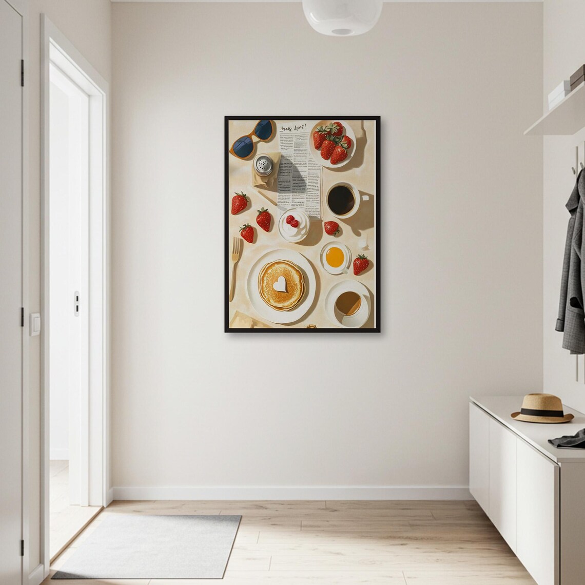 Breakfast Scene, Modern Illustration Poster - Image 2