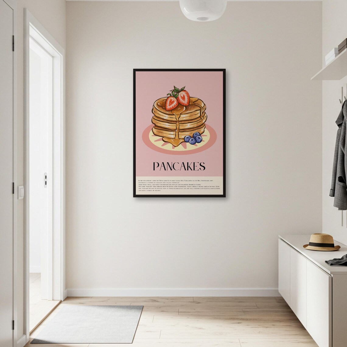 Pancakes Food Poster, Retro Style Kitchen Decor - Image 2