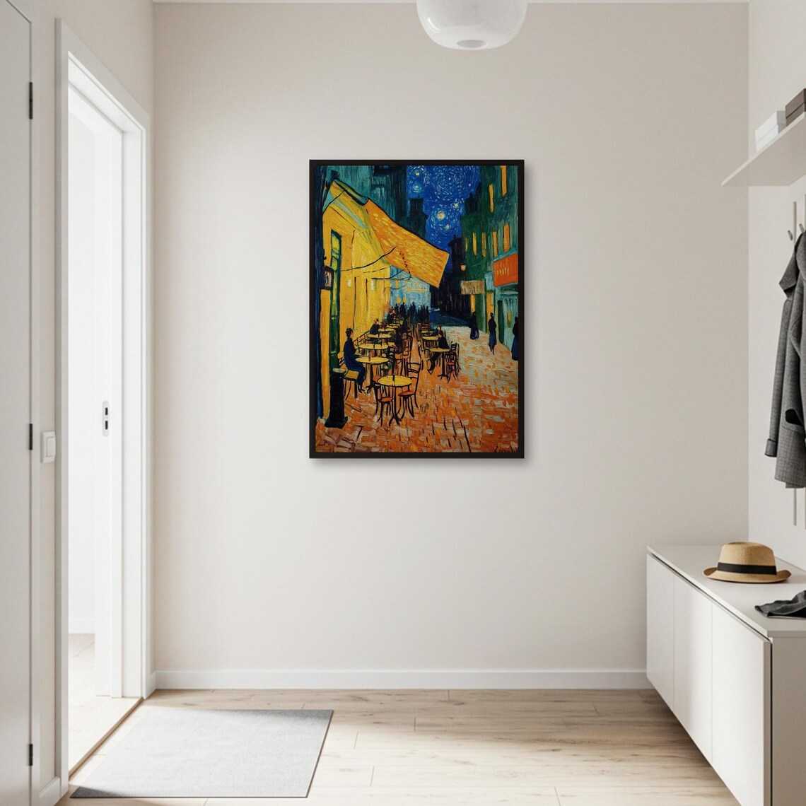 Van Gogh Cafe Terrace At Night, Impressionist Cityscape - Image 2