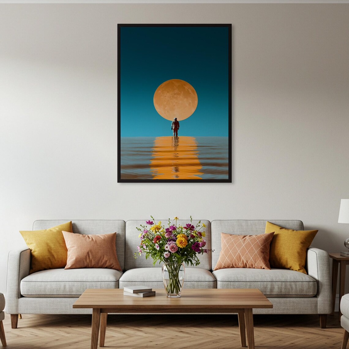 Astronaut On Water, Surreal Landscape Poster - Image 4