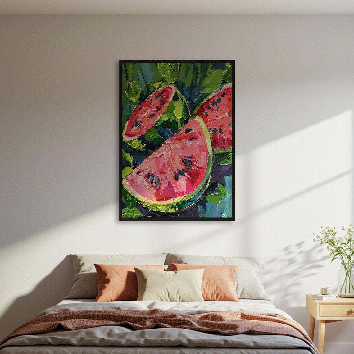 Watermelon Painting, Vibrant Kitchen Decor