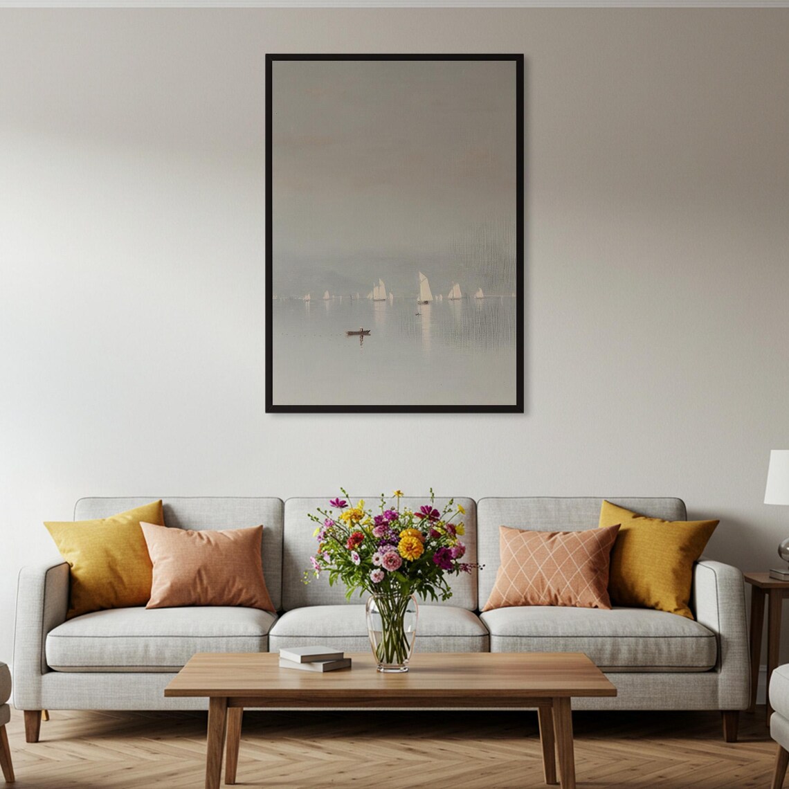 Sailboat Painting Print, Vintage Nautical Seascape - Image 4