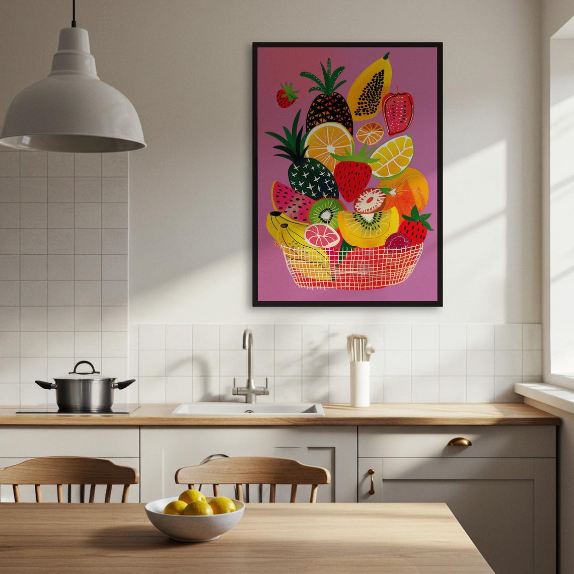 Fruit Basket Kitchen Wall Art Print - Image 3