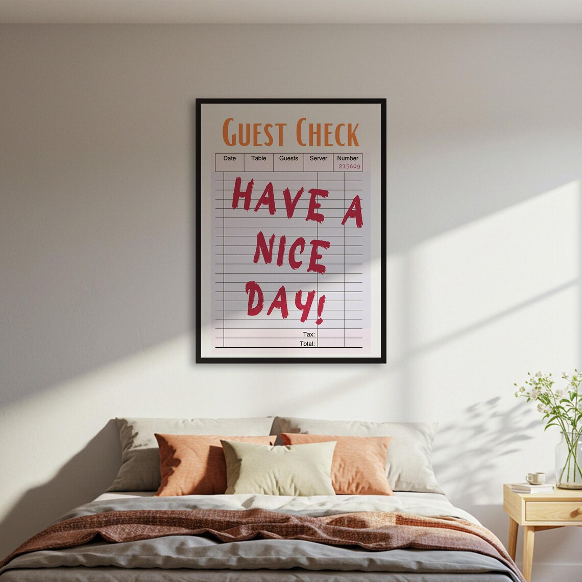 Have A Nice Day Guest Check Vintage Poster