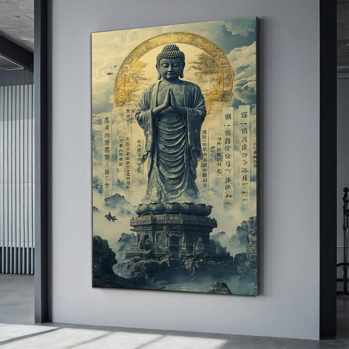 Buddha Monument, Buddhism Religious Art Print