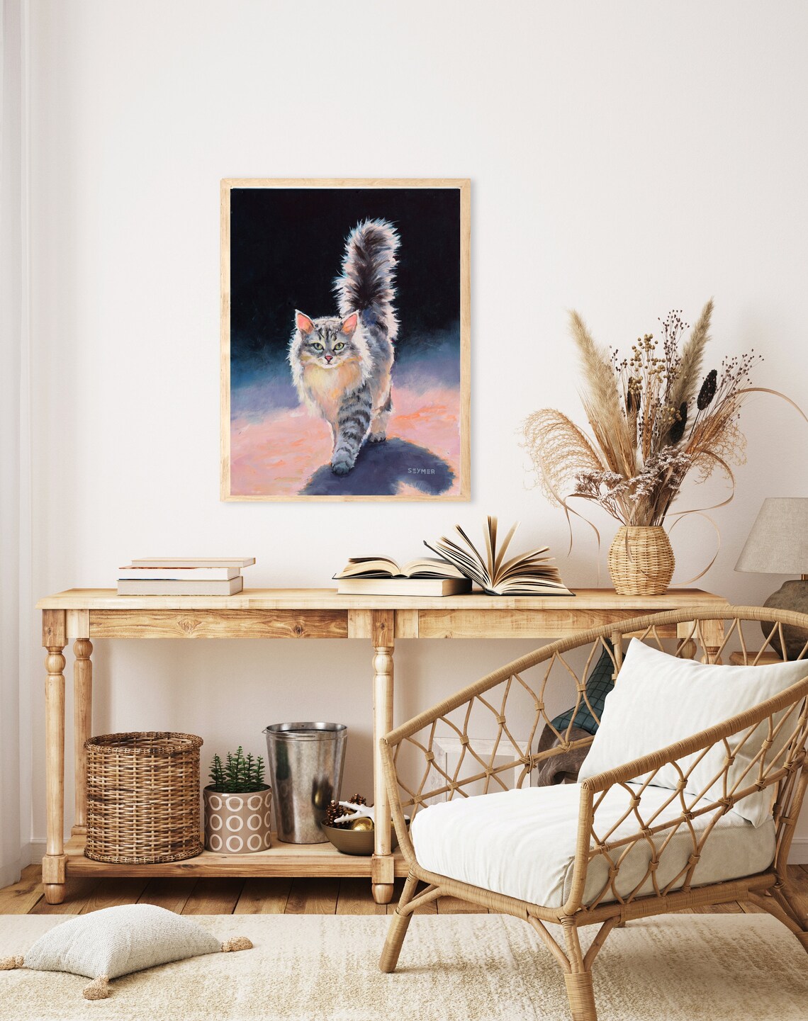 Maine Coon Cat Painting, Cat Lover Wall Art Print - Image 6