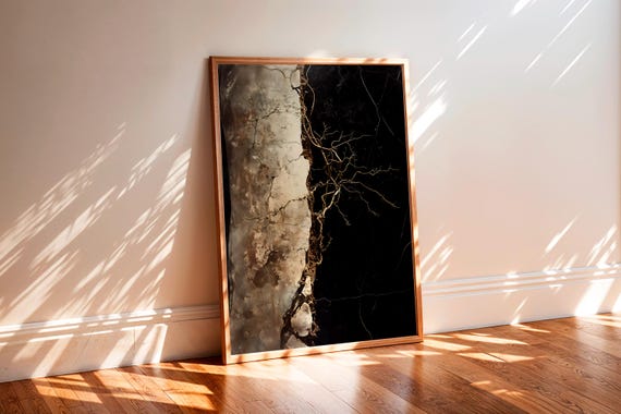 Wabi Sabi Wall Art Print Japandi Nature Poster Minimalist Organic Home Decor Modern Abstract Texture Silent Resilience