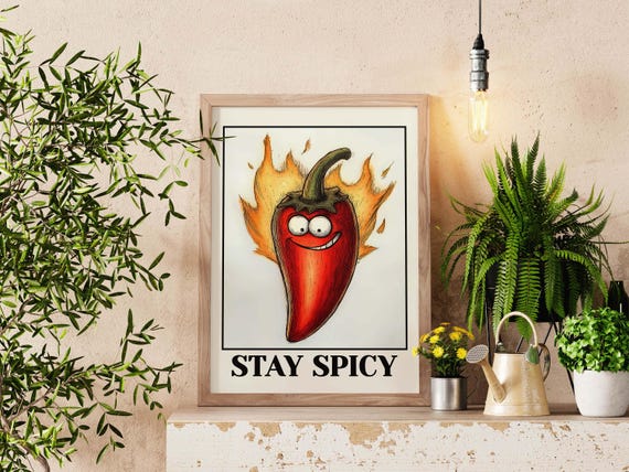 Spicy Personality Print Playful Pop Art Poster Dopamine Decor Wall Funny Motivational Bold Confidence
