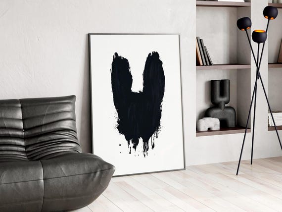 Wabi Sabi Wall Art Print Japandi Minimalist Brushstroke Poster Abstract Ink Painting Home Decor Zen Unspoken Energy