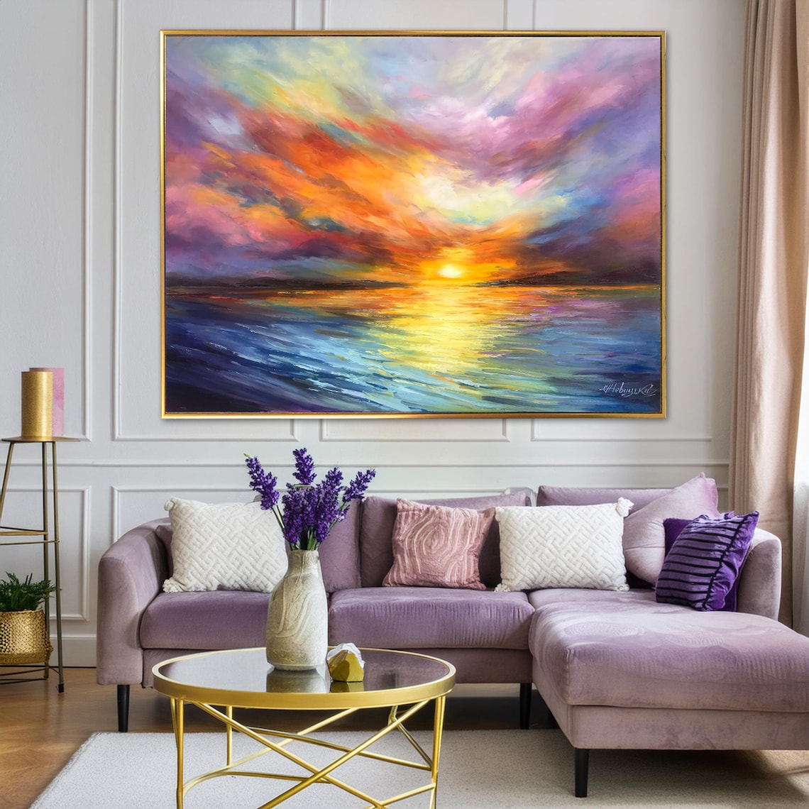 Abstract Sunset California Seascape Art Print - Image 3