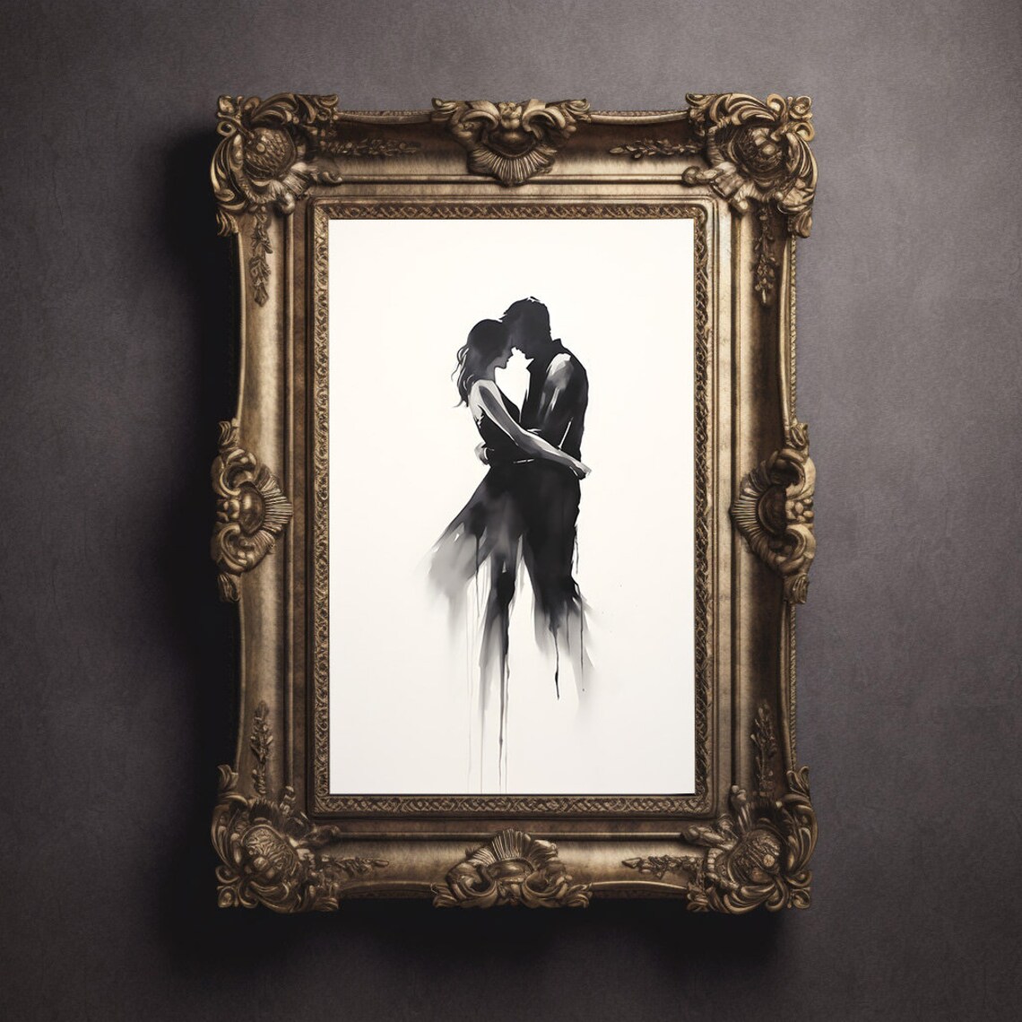 Romantic Couple Dancing Couple Minimal Art Print - Image 3