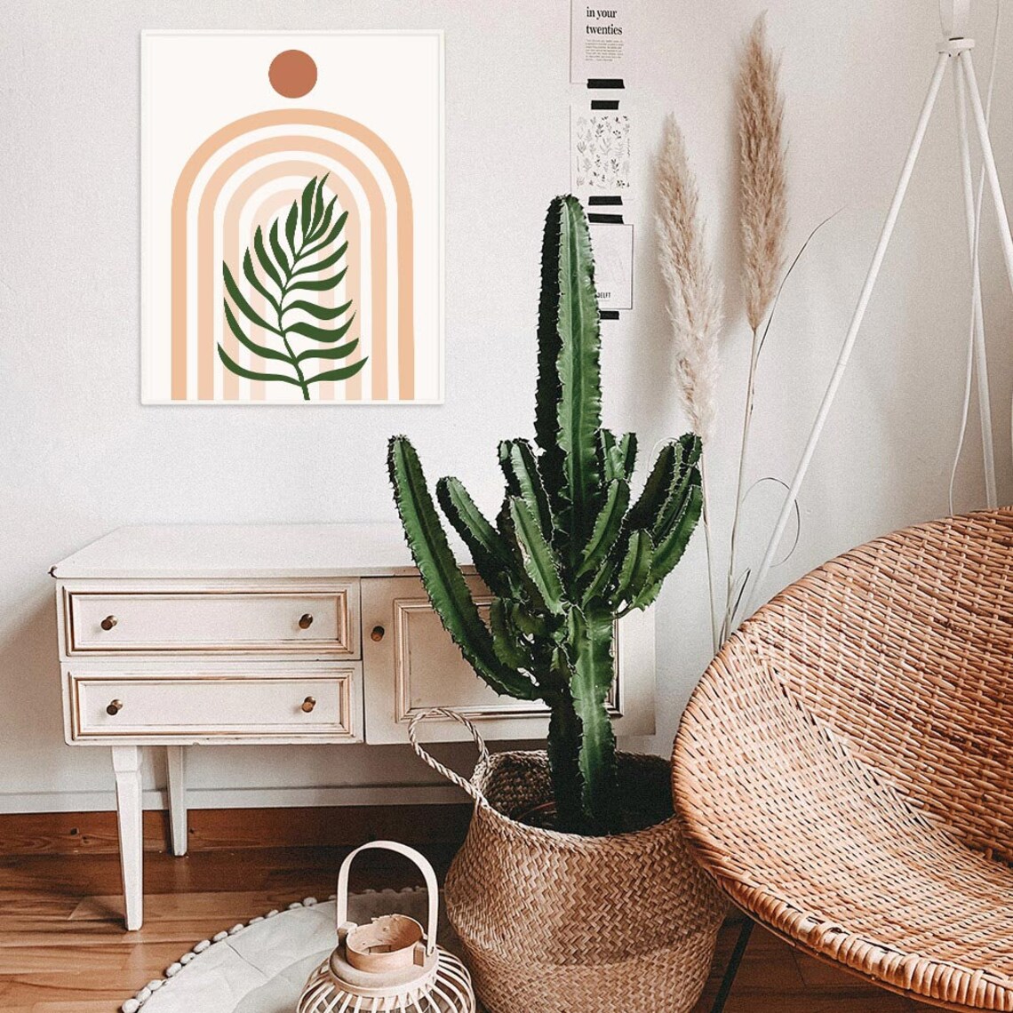 Abstract Botanical Boho Art Print, Mid-Century Modern - Image 2