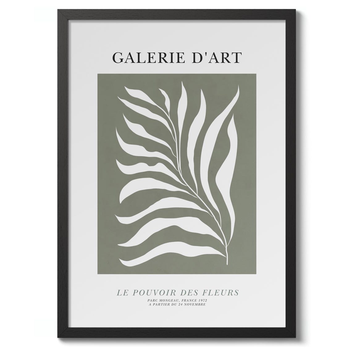 French Botanical Exhibition Leaf Frond Poster Galerie Art Decor