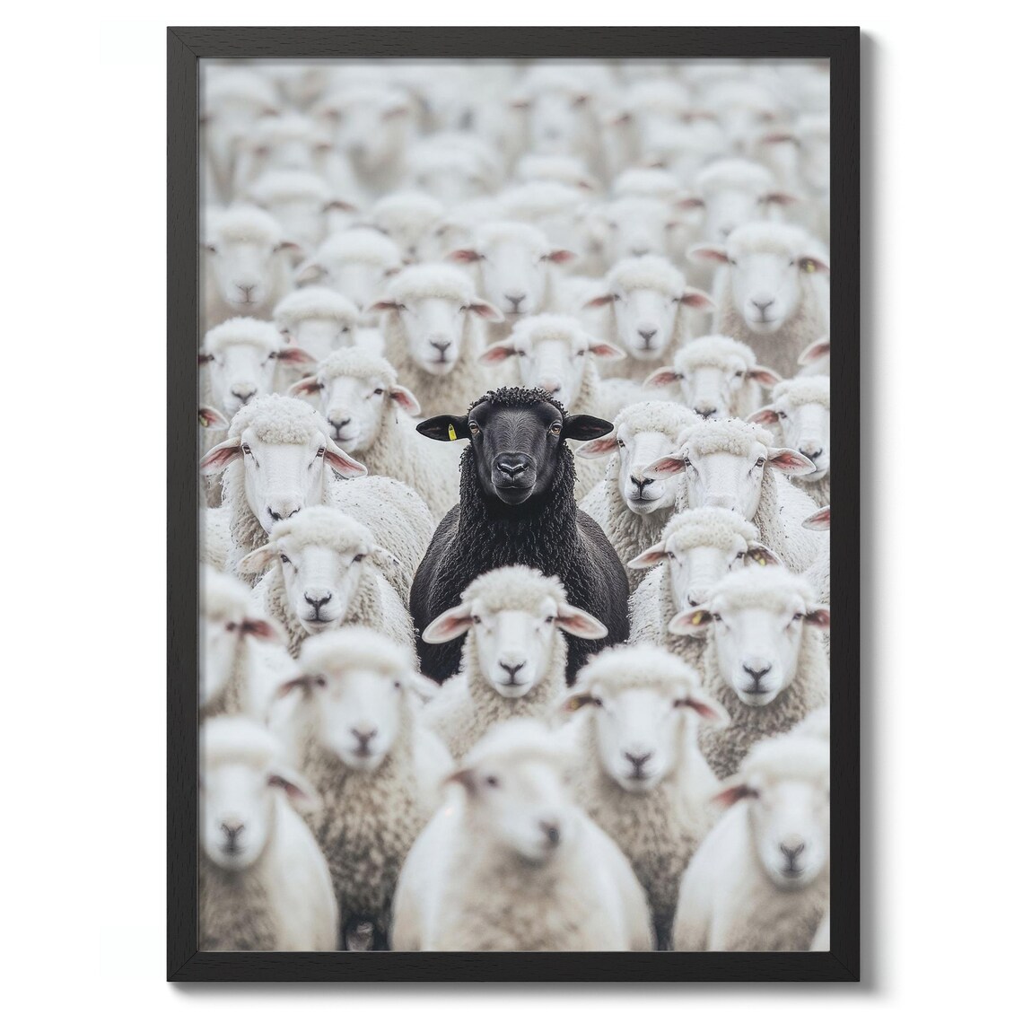 Black Sheep Photographic Print, Farm Animal Decor
