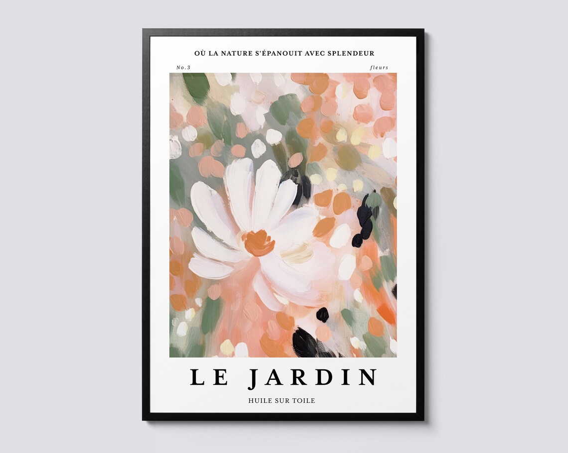 Le Jardin Floral Impressions Abstract Flower Art Print