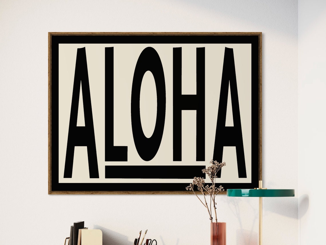 Hawaiian Aloha Modern Beach Art Print - Image 2
