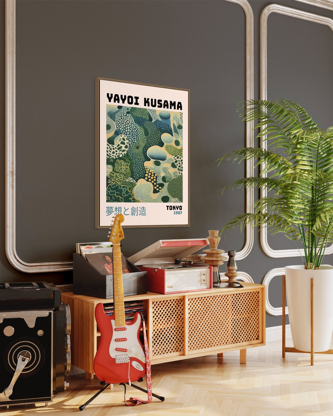 Yayoi Kusama Minimalist Travel Poster - Image 3
