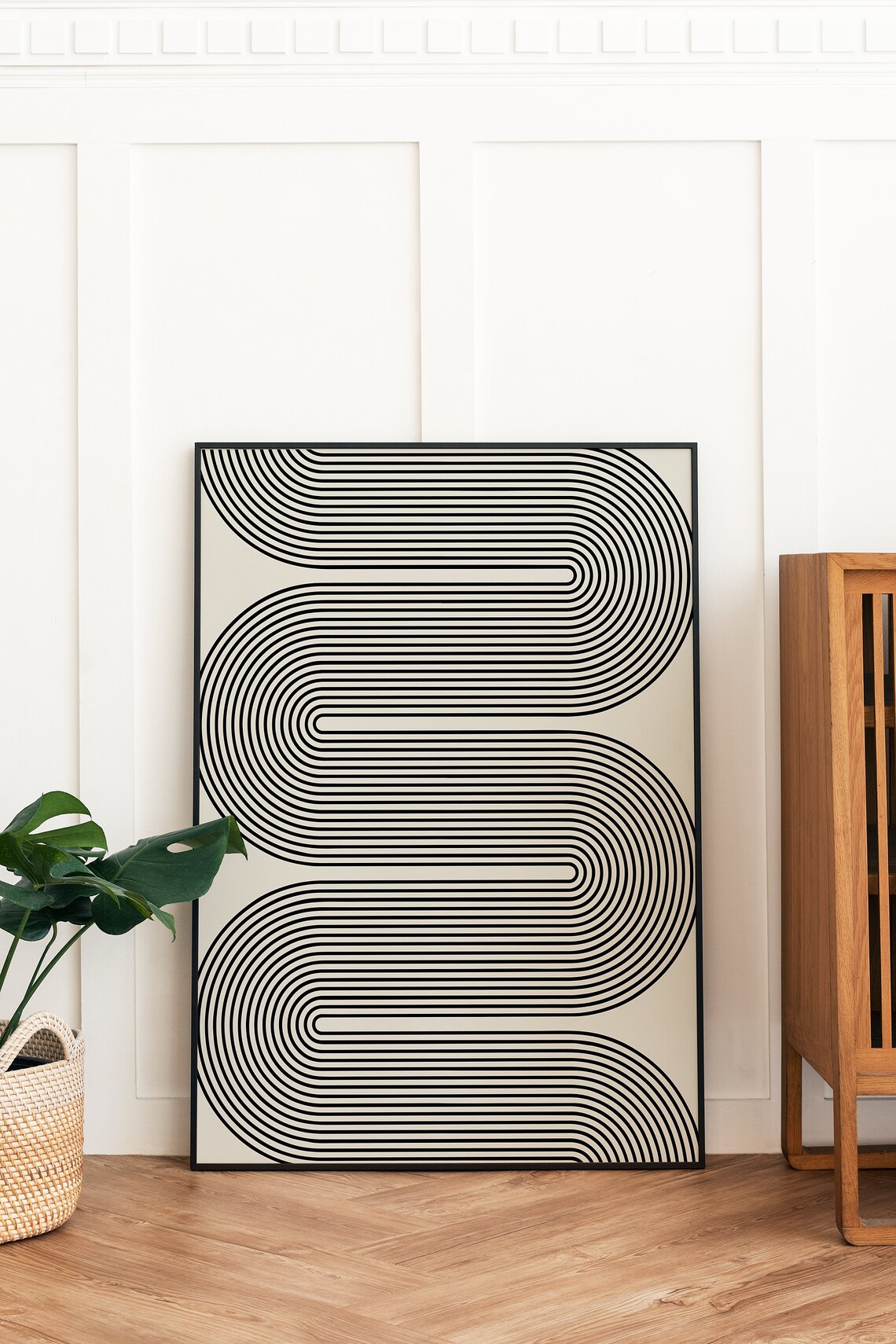 Abstract Minimal Geometric Line Art Poster - Image 2