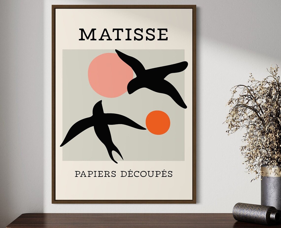 Matisse Exhibition Print, Minimalist Vintage Poster