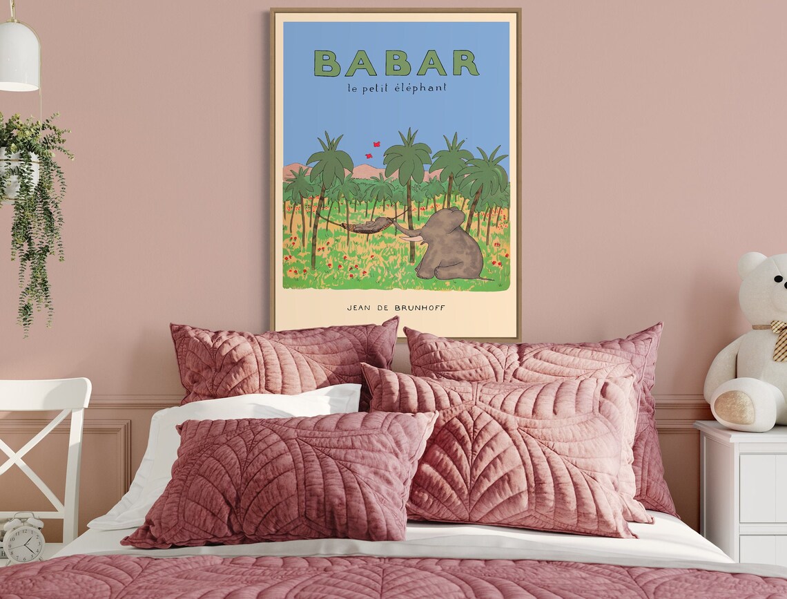 Babar The Elephant - Retro Nursery Art - Image 3