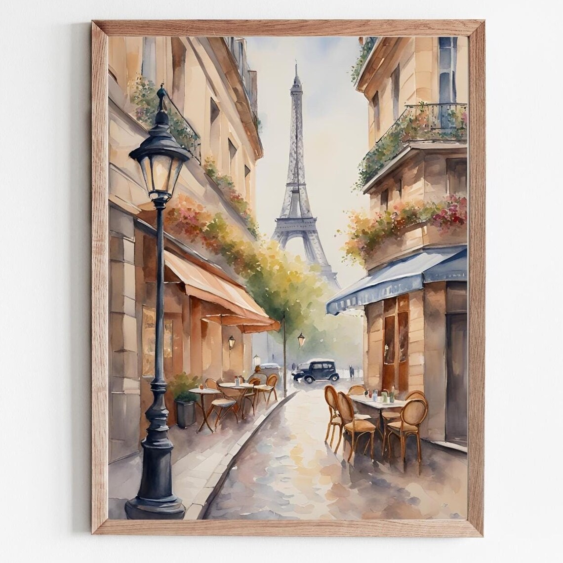 Paris Eiffel Tower Watercolor Art Print, France