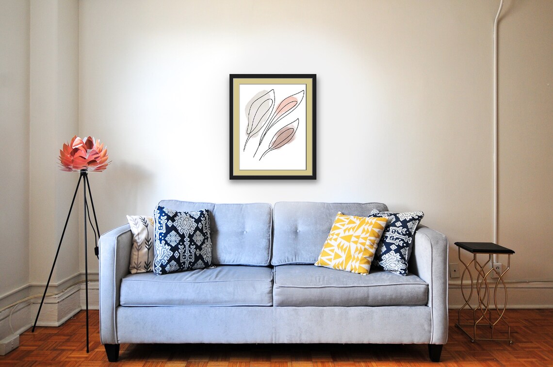 Abstract Minimalist Boho Leaves, Contemporary Modern - Image 5
