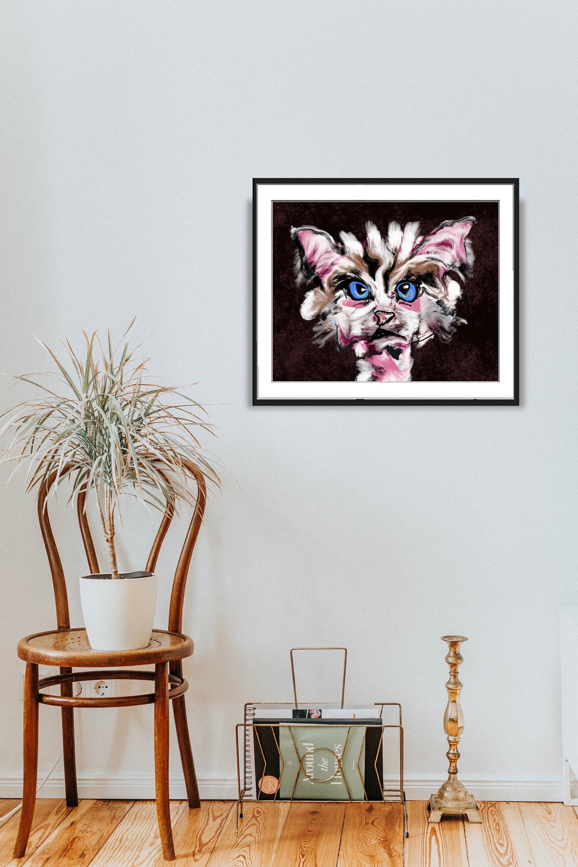 Abstract Cat Wall Art Print - Image 4