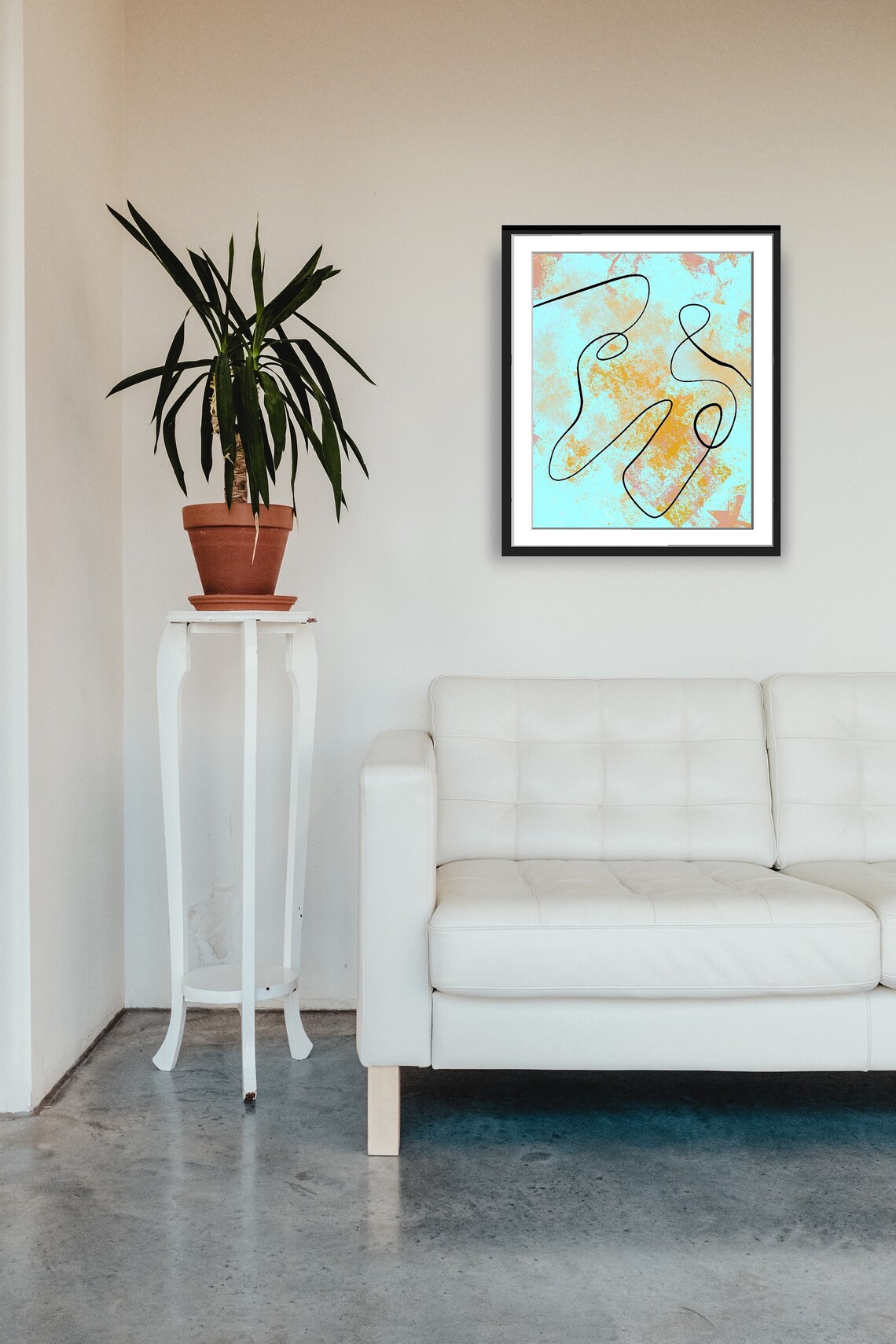 Abstract Minimalist Boho Line Art, Contemporary Modern - Image 3