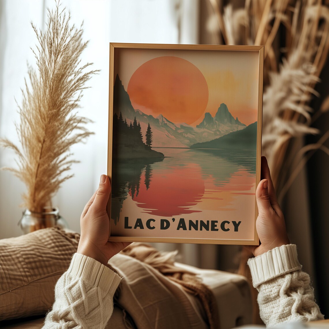 Lake Annecy Vintage Travel Poster, French Alps - Image 3