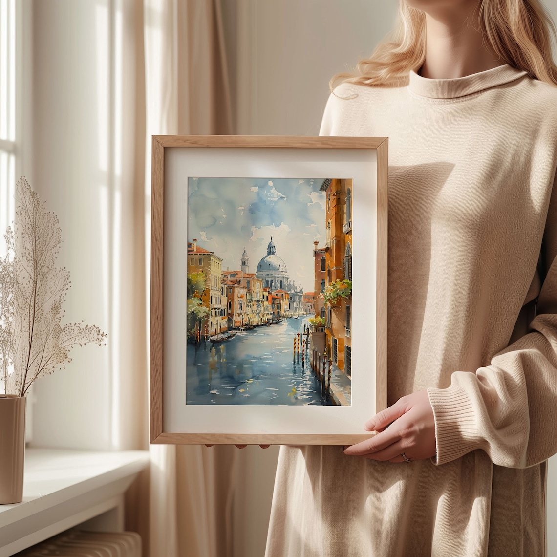 Venice Watercolor Travel Poster, Italy Wall Art - Image 2