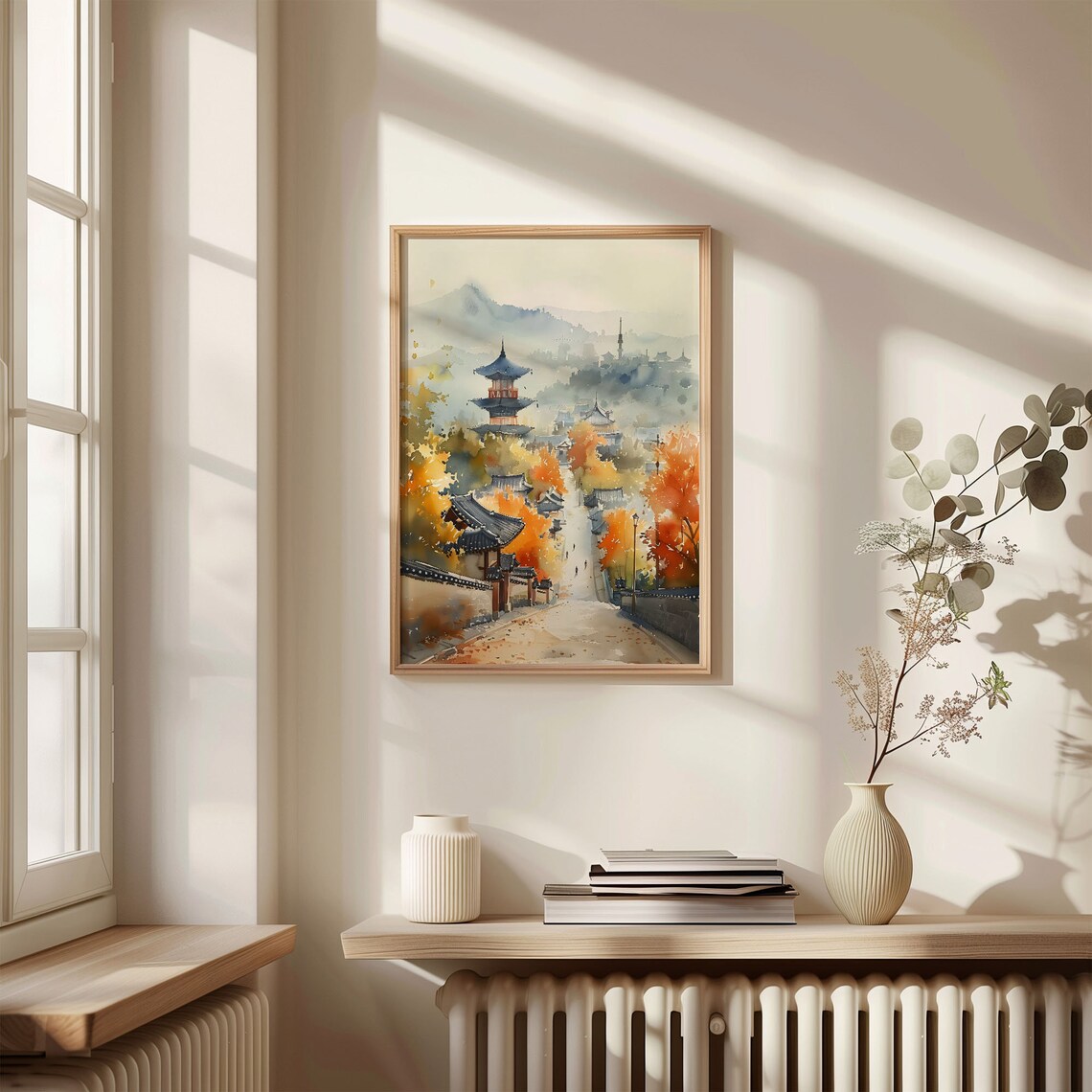 Watercolor Painting Retro Seoul Travel Poster, Korea - Image 4