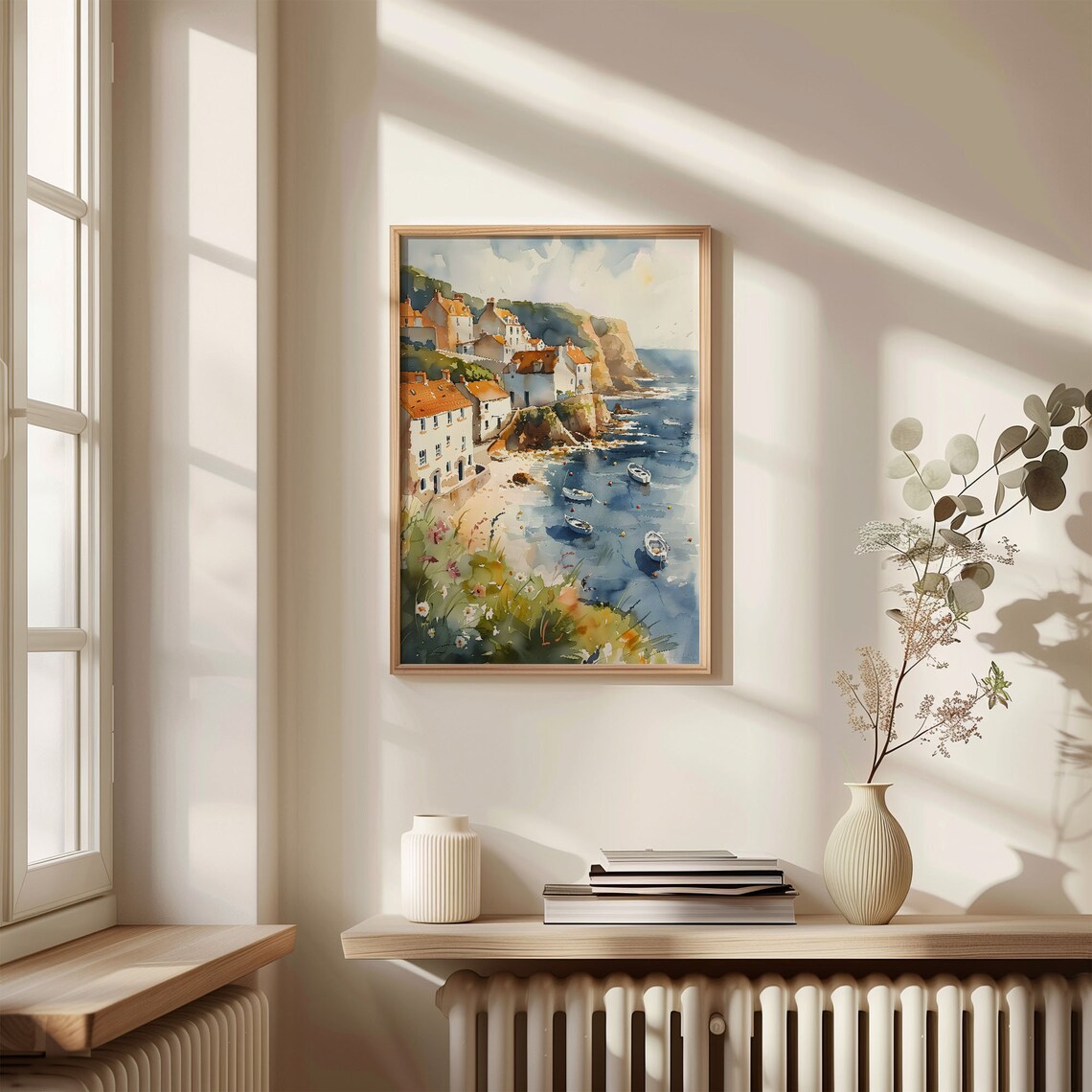 Cornwall Watercolor Painting Art Print - Image 4