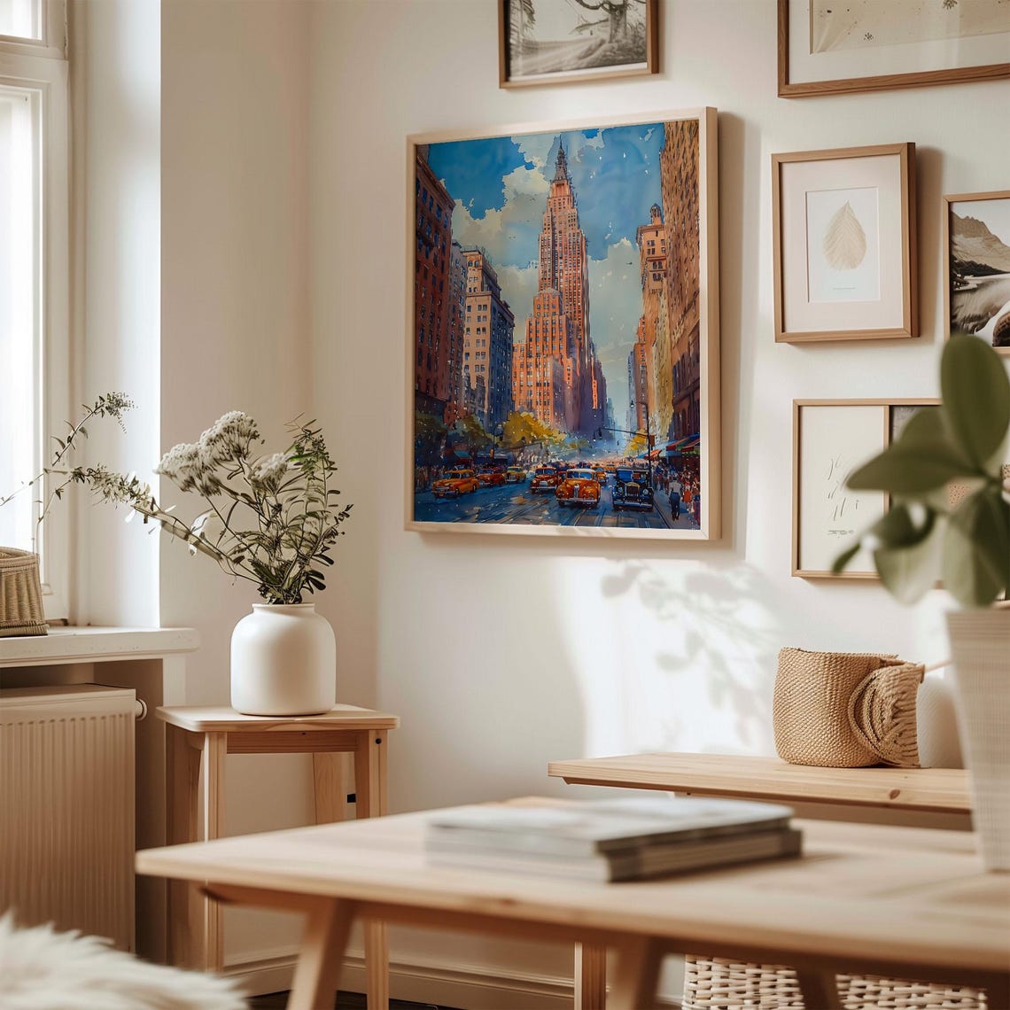 Christmas In New York Watercolor Painting Rockefeller Plaza Poster Wall Art New York City Print Home Decor Gifts C30 681 - Image 3