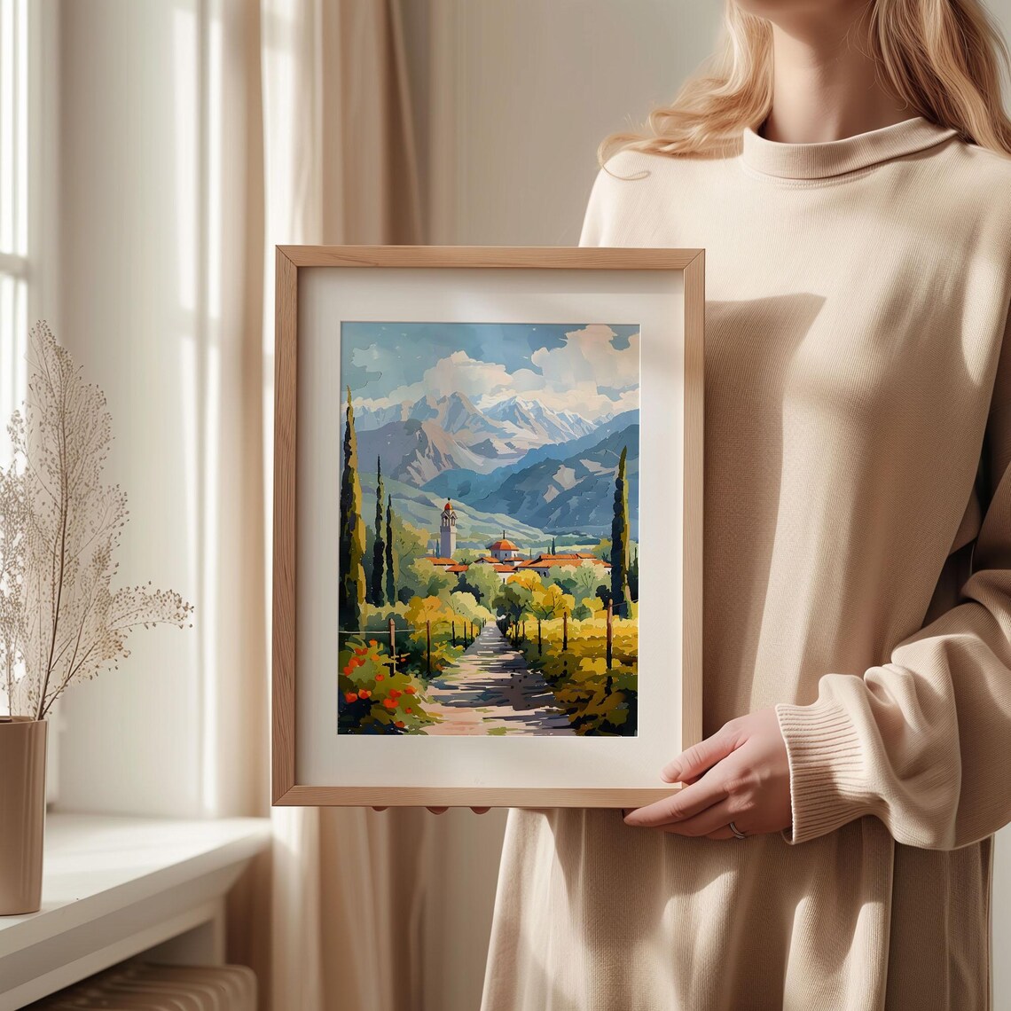 Mendoza Watercolor Painting Art Print, Argentina - Image 2
