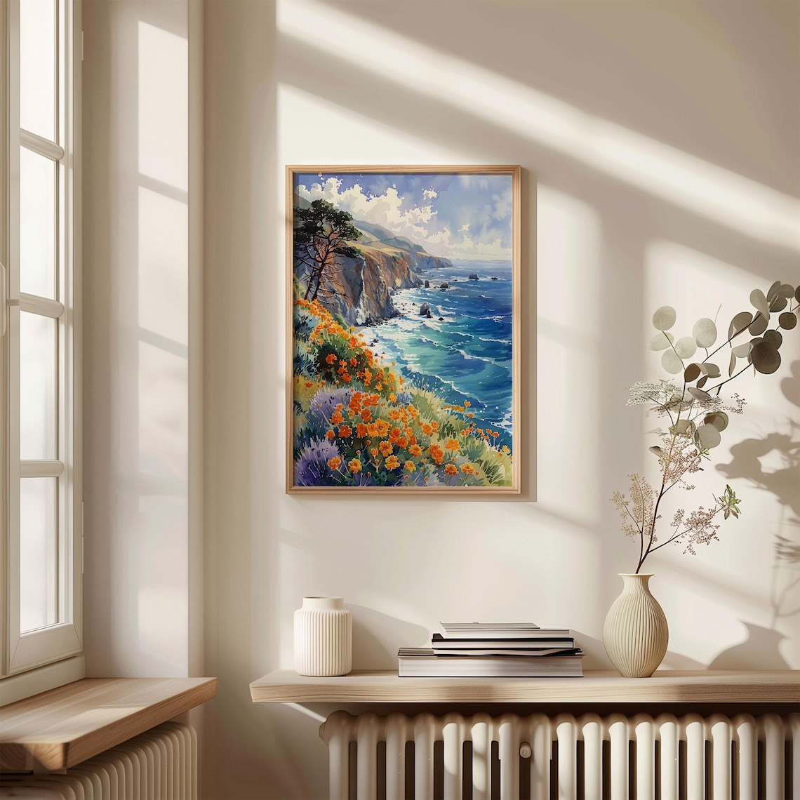 Big Sur Watercolor Painting Travel Poster - Image 4