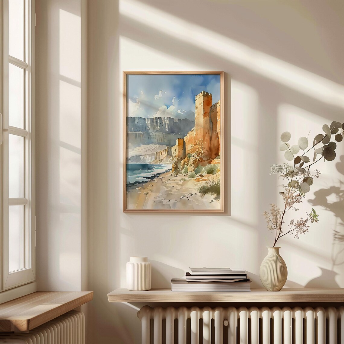 Masada Watercolor Travel Poster, Israel Art Print - Image 4