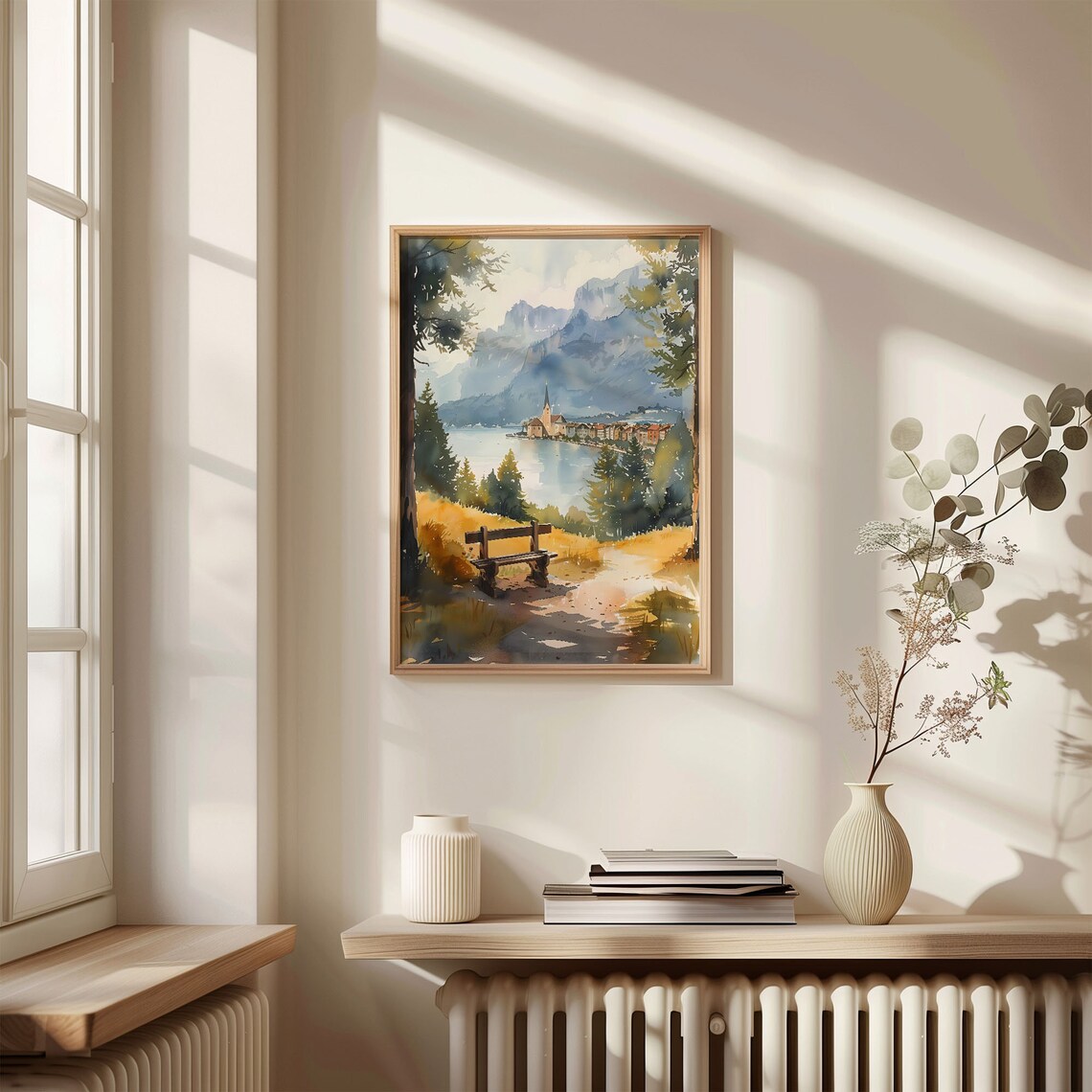 Rigi Watercolor Painting Switzerland Art Print - Image 4