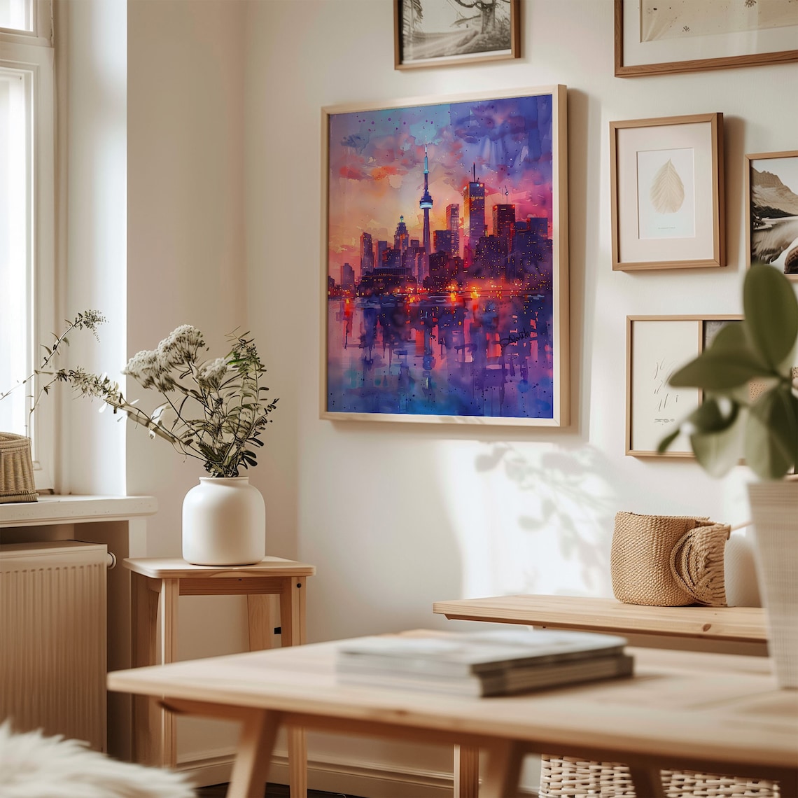 Toronto Watercolor Painting Traditional Travel Poster - Image 3