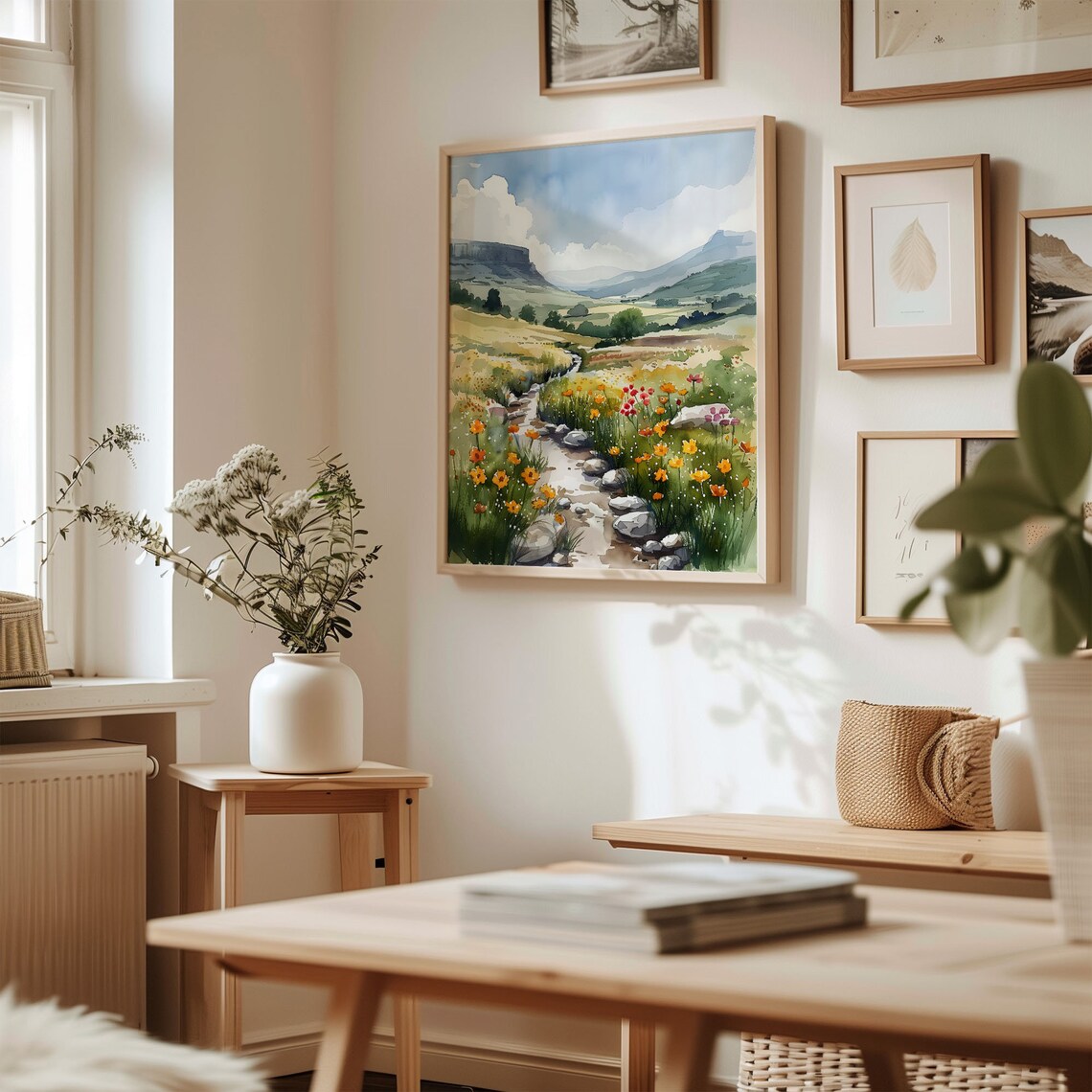 Yorkshire Dales Watercolor Painting Art Print - Image 3