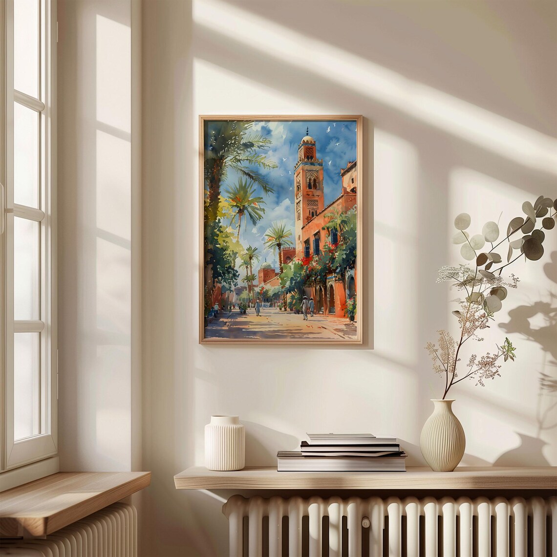 Marrakesh Watercolor Painting, Morocco Travel Poster - Image 4