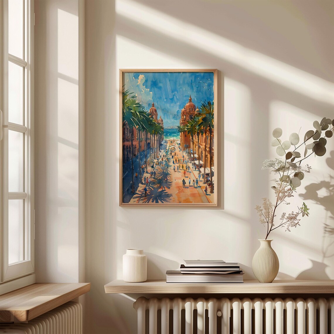 San Diego La Jolla Watercolor Painting Art Print - Image 4