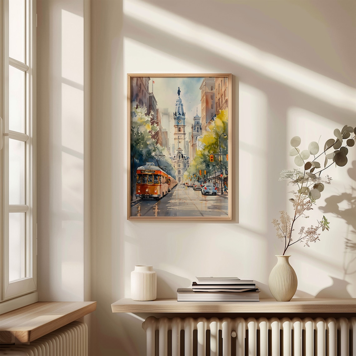 Philadelphia Watercolor Painting Travel Poster, USA - Image 4