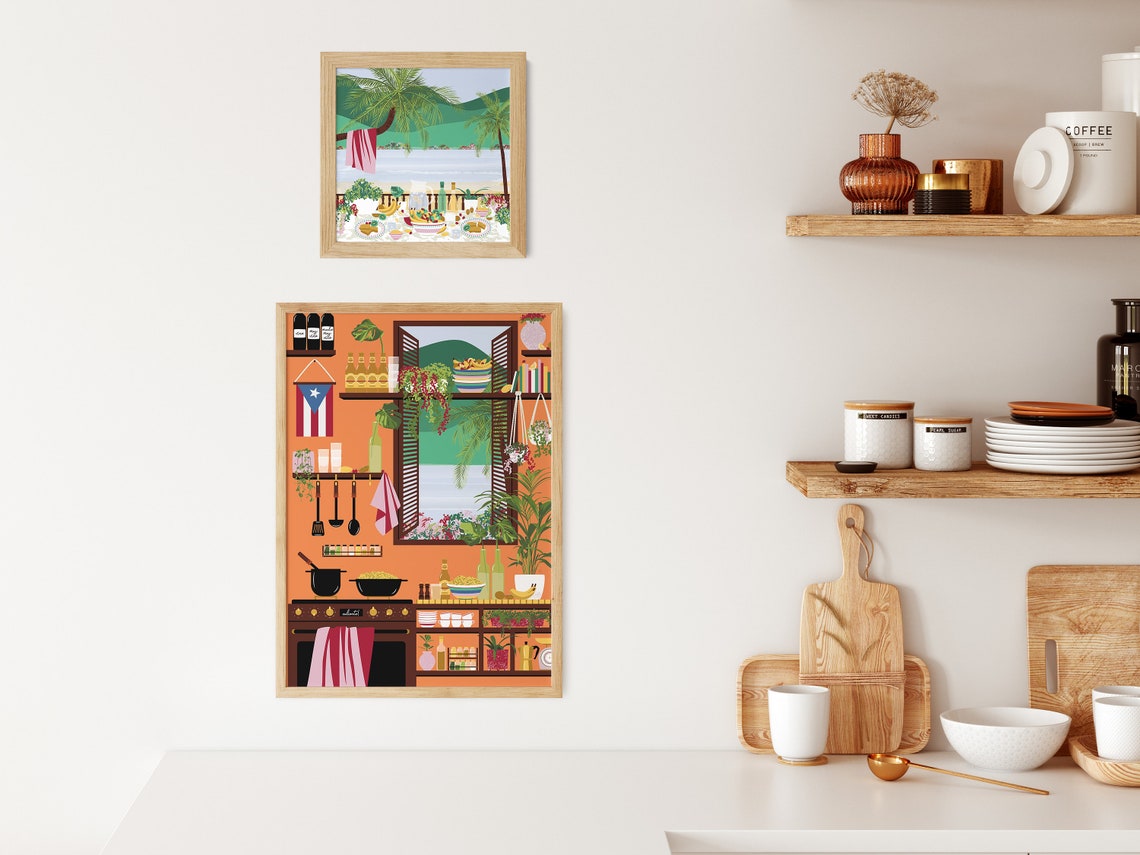 Puerto Rico Beach Breakfast Art Print, Caribbean - Image 2