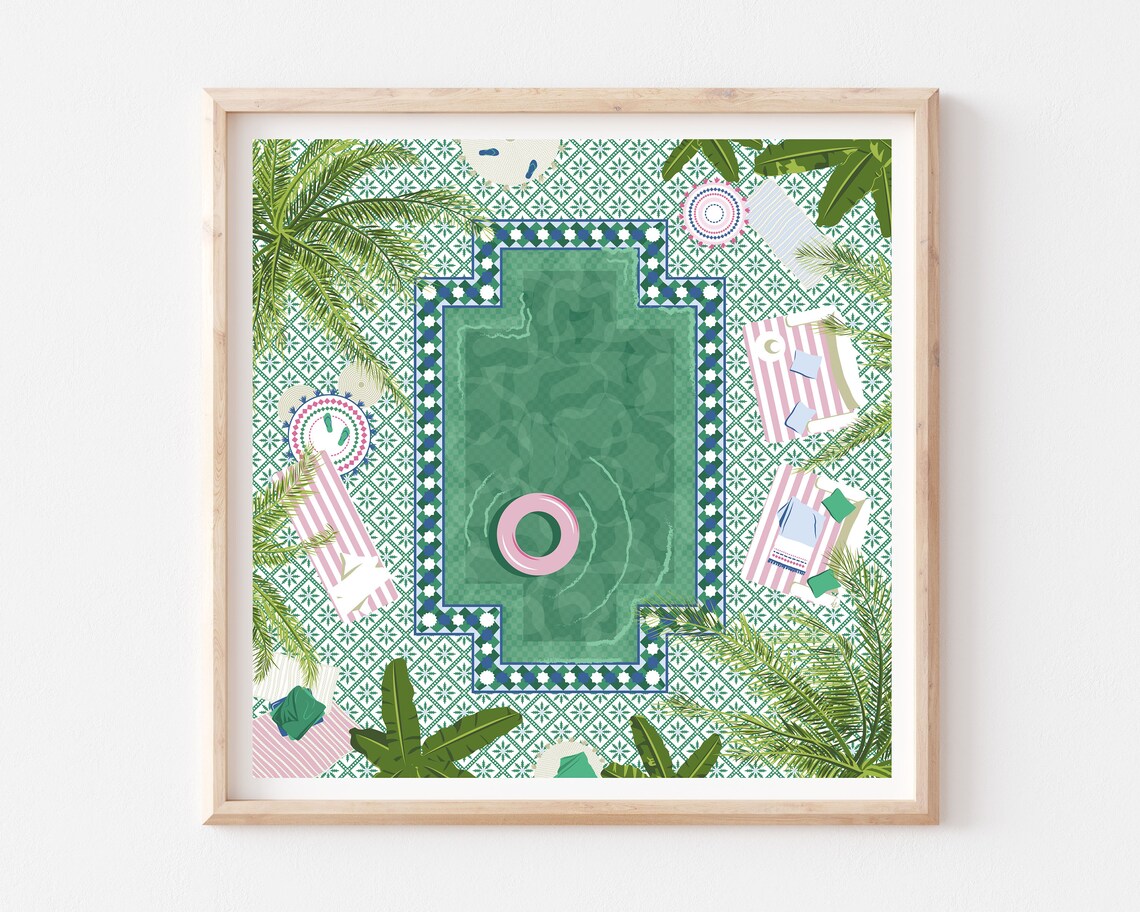 Morocco Riad - Marrakesh Pool Art