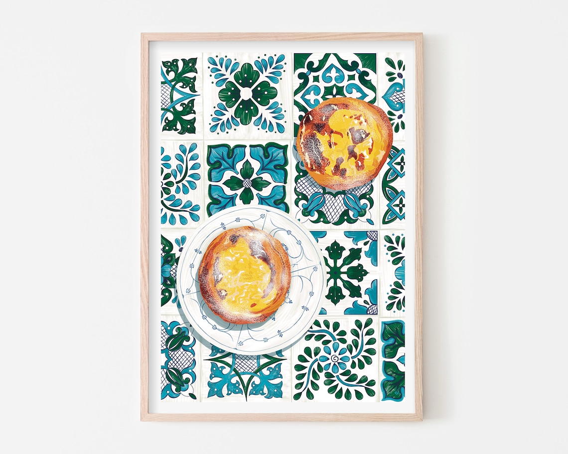 Pasteis De Nata Art Print, Portuguese Dessert